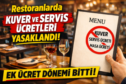 Restoranlarda Kuver, Servis ve Masa Ücreti Resmen Yasaklandı