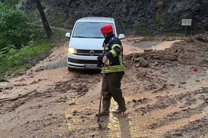 Trabzon Araklı’da sel mağdurlarına itfaiye yardımı